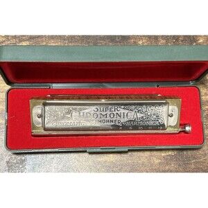 Vintage M. Hohner  Super Chromonica made in Germany C with Case